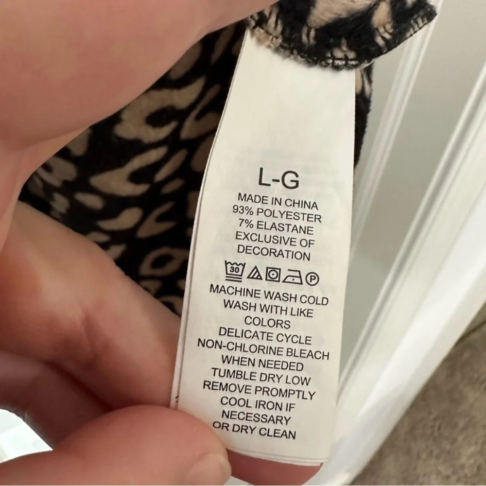 Kate Spade Leopard Velour Long Sleeve Top Size L